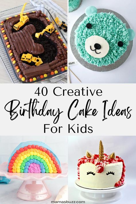 Creative & Charming Birthday Cake Ideas For Kids Birthday Cake Ideas For 3 Year Boy, Diy Boy Birthday Cake, Homemade 2nd Birthday Cake, Cake Ideas For 4 Year Boy, Homemade Kids Birthday Cake, 3year Birthday Cake, Easy Boy Birthday Cake, Kids Cakes For Girls Birthdays, Children’s Birthday Cake