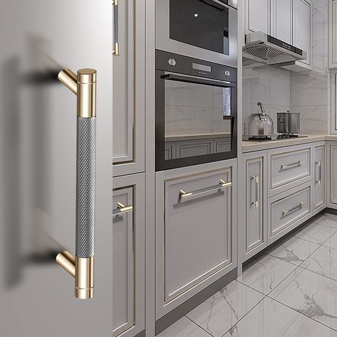 Kitchen hardware for light or dark cabinets! Aluminum Cabinet, New Cabinet, Kitchen Cabinet Handles, Handle Cabinet, Grey Cabinets, Cabinet And Drawer Pulls, Cabinet Handles, Game Room Furniture, Cabinet Pull