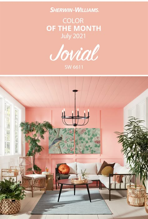 Coral Paint Colors Sherwin Williams, Sherwin Williams Pink Paint Colors, Pink Paint Colors Sherwin Williams, Sherwin Williams Pink, Peach Paint Colors, Boho Paint Colors, Coral Paint Colors, Coral Paint, Paint Colors Sherwin Williams