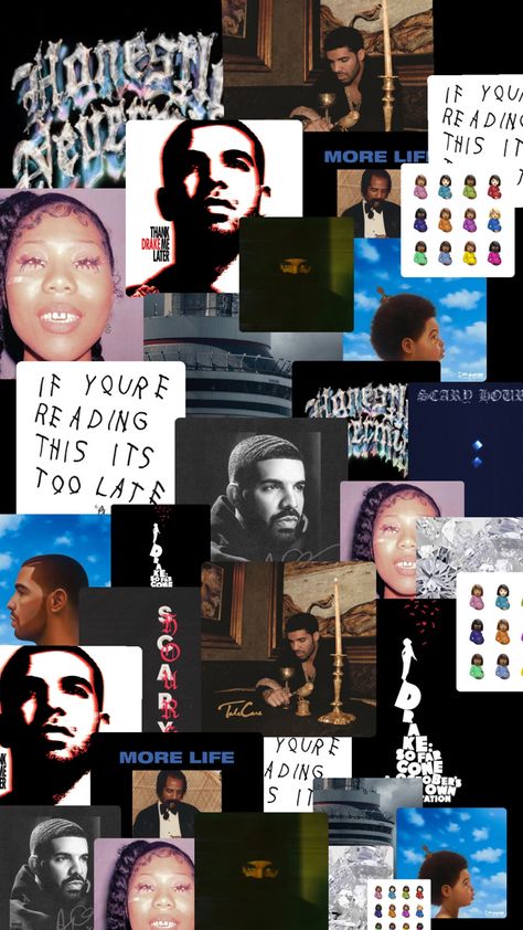 Drake Album Cover, Drakes Album, Drake Photos, Drake Drizzy, Iphone Wallpaper Music, Pretty Wallpaper Ipad, Music Collage, Cover Wallpaper, Y2k Wallpaper