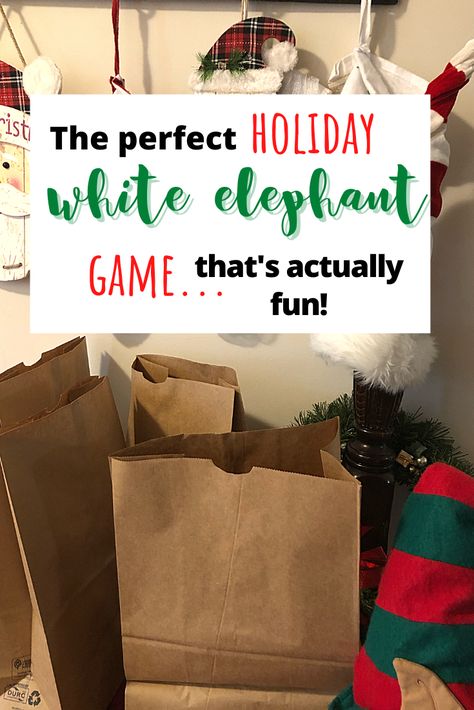 Not your usual White Elephant Game! This will be your favorite December holiday party game! Gift Exchange Paper, White Elephant Game Rules, White Elephant Rules, White Elephant Christmas, Holiday Party Game, White Elephant Gift Exchange, Christmas Gift Exchange Games, Christmas Gift Games, Elephant Game