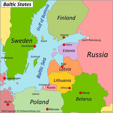 Map of the Baltic States Baltic Countries, Baltic States, Riga Latvia, Country Maps, Gothenburg, Gdansk, State Map, Tallinn, Baltic Sea