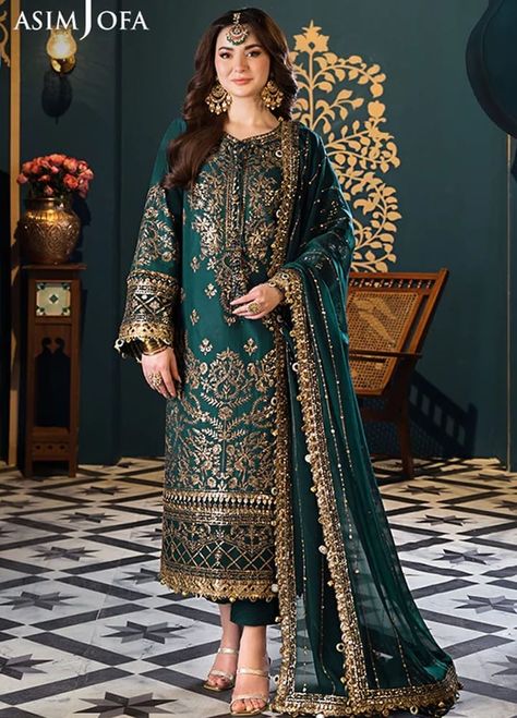 Fasana-E-Ishq By Asim Jofa Eid Luxury Lawn Collection 2024 Eid Outfits Ideas, Nishat Linen, Desi Fits, Embroidered Suit, Pakistani Designer Suits, Asim Jofa, Eid Outfits, Pakistani Lawn Suits, Pakistani Wedding Outfits