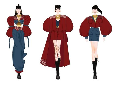 Exotic Dramatic Style, Exotic Dramatic, Fashion Sketches Men, Dramatic Fashion, Modern Hanbok, Conceptual Fashion, Indian God, Dramatic Style, Beautiful Art Paintings