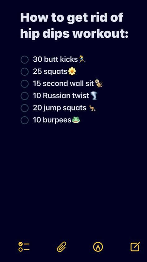 What how to should I do next?🫶 Rid Of Hip Dips, Dip Workout, Hips Dips, Wall Sits, Russian Twist, Jump Squats, Burpees, Working Out, Dip