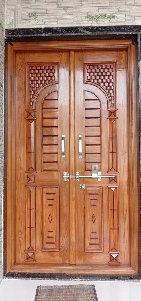 Hall Designs For Home, Front Double Door Design Wood Kerala, Indian Main Door Designs Double Door, Main Double Door Design Wood Indian, Double Door Design Wood Double Door Design Wood Indian, Wooden Main Double Door Design, Latest Indian Main Door Designs, Main Door Images, Double Door Design Wood