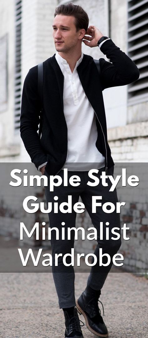 Simple Style Guide For Minimalist Wardrobe Mens Minimalist Fashion Streetwear, Mens Minimalist Wardrobe, Minimalist Wardrobe Men, Bald Fashion, Men Minimalist Fashion, Men's Summer Style, Looks For Men, Simple Style Outfits, Minimalist Fashion Men