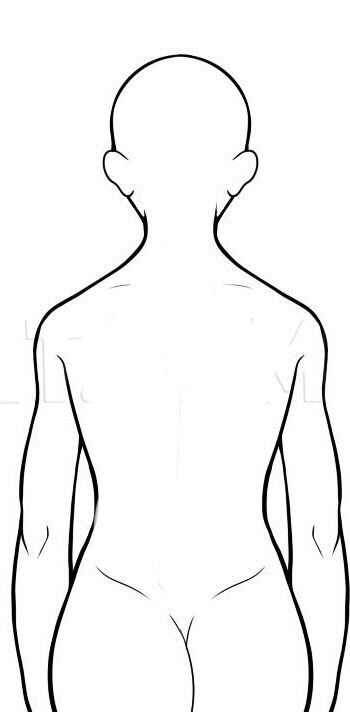 Body Outline Template For Tattoo, Body Stencils Drawing, Blank Body Tattoo Template, Back Template For Tattoo, Body Templates For Tattoo, Back Outline Template For Tattoo, Procreate Body Templates, Tattoo Planning Template, Body Outline For Tattoo Placement