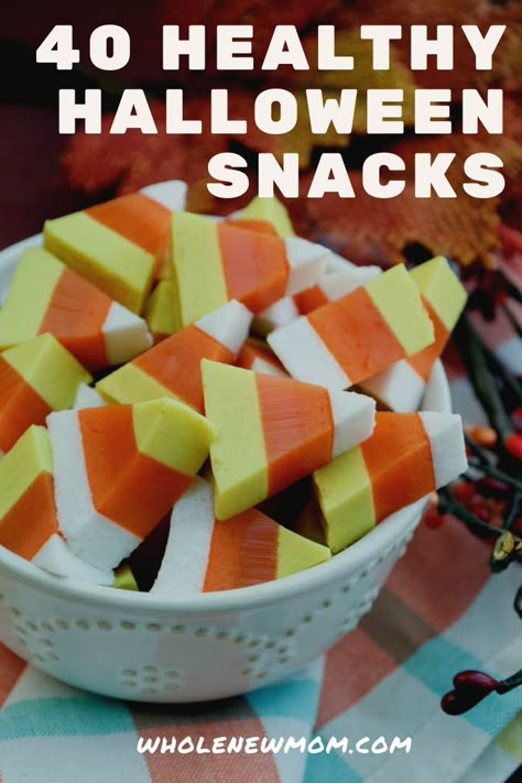 Fall School Snacks For Kindergarten, Spooky Healthy Halloween Snacks, Kids Halloween Healthy Snacks, Halloween Kid Snacks For School, Quick Halloween Treats Simple, Easy Diy Halloween Party Snacks, Healthy School Party Snacks, Healthy Halloween Snacks For Adults, Halloween Easy Recipes For Kids