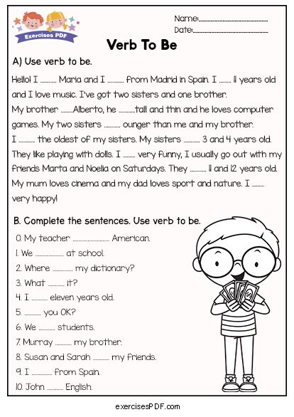 Complete the sentences - Use verb to be am is are. We share with you the following worksheet of the verb to be. To Be Sentences Worksheet, Be Forms In English, Am Is Are Worksheets Grade 2, To Be Am Is Are Worksheet, Am Is Are Activities, Am Is Are Exercises, Verb To Be Worksheets 2nd Grades, To Be Exercises English, Verbs To Be Worksheet