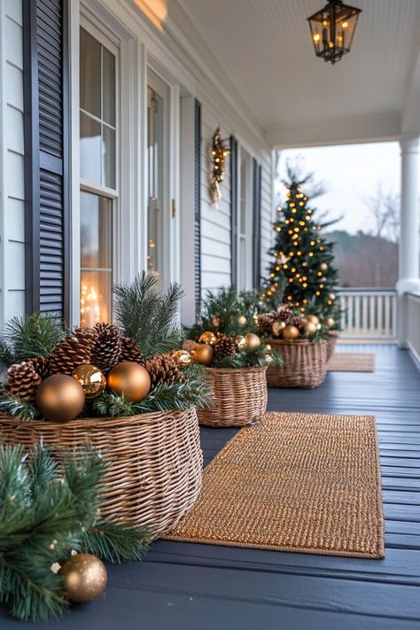 Christmas Front Porch, Front Porch Christmas Decor Ideas, Christmas Porch Decor, Porch Christmas Decor Ideas, Porch Christmas Decor, Front Porch Christmas, Front Porch Christmas Decor, Christmas Porch, Xmas Decor