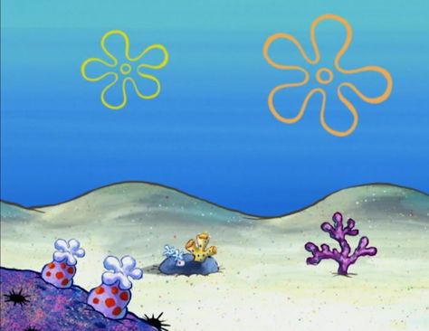 Spongebob Landscape, Spongebob Clouds, Sponge Bob Background, Spongebob Background Landscape, Spongebob Scenery, Background Spongebob, Spongebob House, Under The Sea Background, Spongebob Background