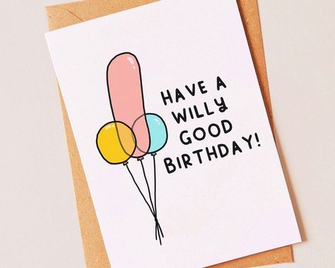 Funny, Rude Birthday Card for Him or Her, Best Friend, Work Friend, Boyfriend, Girlfriend, Brother, Sister, Mum, Dad, Cousin or Auntie - Etsy UK Funny Diy Birthday Cards, Sister Birthday Cards, Funny Wishes, Best Friend Birthday Cards, Happy Birthday Cards Diy, Best Friend Cards, Creative Birthday Cards, Birthday Card For Him, Birthday Cards For Brother