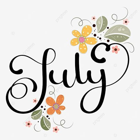 July Month, June Title Page, June Illustration Month, Embroidery Months Of The Year, May Aesthetic Month, June Clipart Month Of, June Bullet Journal, Calendar Vector, Cute Small Drawings