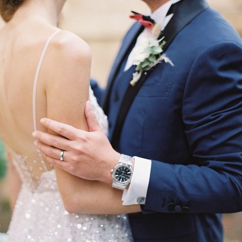 A watch might not be the first item that comes to mind when you think about traditional wedding jewelry, but the right piece can really elevate a look. Surprisingly versatile and elegant, a classic watch will make any bride look put together and can easily turn into a wardrobe essential once the big day is over. Groom Watch Wedding, Wedding Watches, Wedding Day Watch For Groom, Wedding Watch For Groom, Groom Watch, Beach Wedding Groom, Traditional Wedding Jewellery, Casual Grooms, Wear Watch