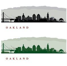 Oakland skyline silhouette Oakland Tattoo, Skyline Tattoo, State Tattoos, Literature Project, California Tattoo, Skyline Silhouette, Skyline Design, Oakland California, Tattoo Art Drawings