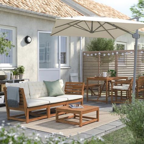 Balcon Mic, Wooden Outdoor Furniture, Modular Corner Sofa, Comfy Living Room, Balcony Furniture, Patio Furniture Set, Patio Furniture Covers, Outdoor Seat, Diy Patio