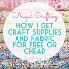 Free Craft Supplies, Cheap Craft Supplies, Knitting Amigurumi, Diy Event, Cheap Crafts, Cheap Fabric, Crafts To Make And Sell, Fun Craft, Love Craft