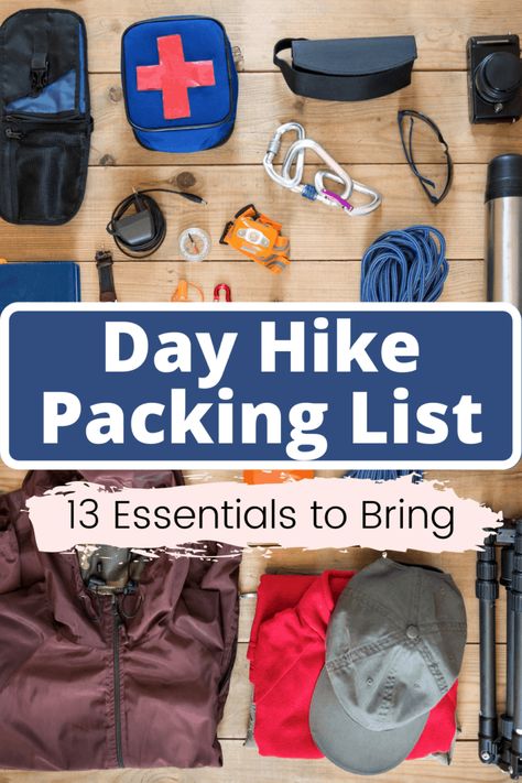 10 Hiking Essentials, What To Pack For Hiking Day Trip, Hiking Packing List Women, Hiking Items, Hiking Backpack Essentials, Day Hike Packing List, Hiking Packing, Hiking Must Haves, Hiking List