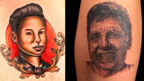 10 Worst Tattoos Ever Done on Ink Master. These tattoos need to be covered or removed Ink Master Tattoos Galleries, Bad Portrait Tattoos, Worst Tattoos Ever, Ink Master Tattoos, Tattoo Ink Colors, Terrible Tattoos, Worst Tattoos, Drawings Ideas, Bad Tattoos