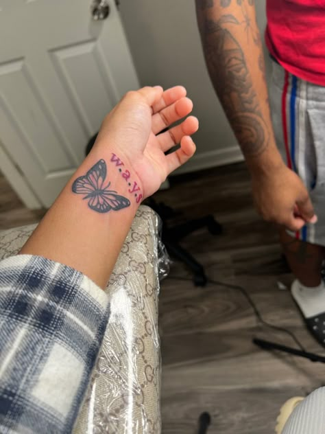 Sza Tattoos Idea, W.a.y.s Tattoo, W A Y S Tattoo, Jhene Aiko Tattoos, Palm Size Tattoos, Tattoos Ear, Fire Tattoos, Cute Shoulder Tattoos, Kitty Tattoos