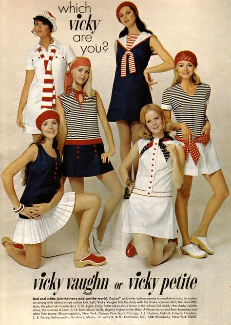 Colleen Corby, Make Up Designs, Vintage Sailor, 60s 70s Fashion, 60s And 70s Fashion, Seventies Fashion, Seventeen Magazine, Sailor Fashion, Sailor Dress