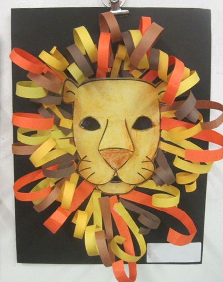 African Art Projects, Lion Craft, Jungle Lion, Construction Paper Crafts, Lion Mask, Afrique Art, Vbs Crafts, Vbs Ideas, Lion Art