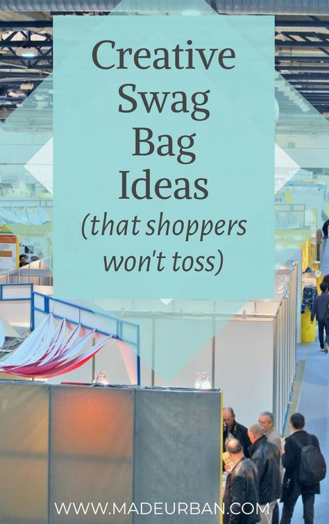 Swag Bag Ideas, Wedding Expo Booth, Conference Swag, Giveaway Bags, Bridal Show Booths, Swag Items, Conference Bags, Swag Bags, Swag Ideas