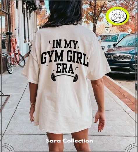 Chic and Functional Women's Gym Outfits for Every Workout In My Gym Girl Era, Baddie Tshirt Design Ideas, In My Fitness Era, Valentines Workout Outfit, Gym Tshirt Design Graphic Tees, Fitness T Shirts Design, Fitness Tshirt Design Gym, Workout Tshirt Design, Workout Shirt Ideas