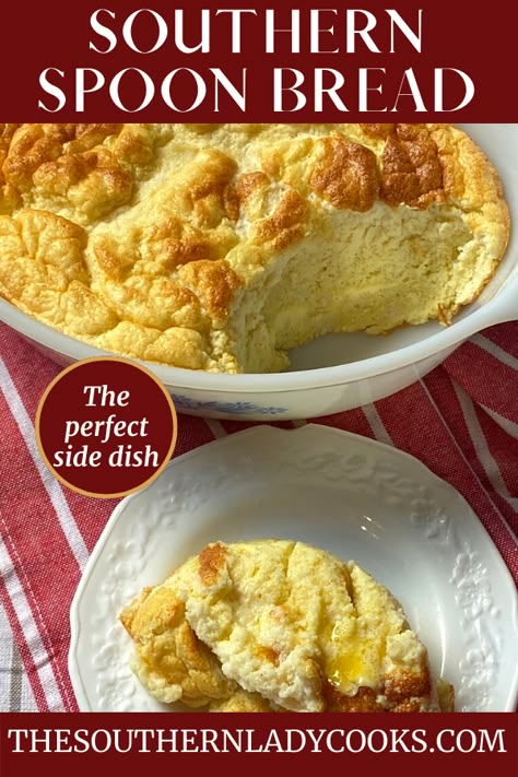 Jiffy Spoon Bread, Spoon Pudding, Southern Spoon Bread, Spoon Bread Recipe, Spoon Bread, Southern Cooking Recipes, The Southern Lady Cooks, Southern Lady Cooks, Southern Recipe