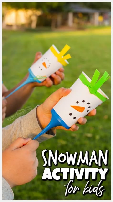 Erupting Snow, Snowman Sequencing, Winter Playdough, Snow Volcano, Stem Activities For Preschoolers, Snowman Crafts Preschool, Winter Stem Activities, Winter Science Activities, Winter Stem