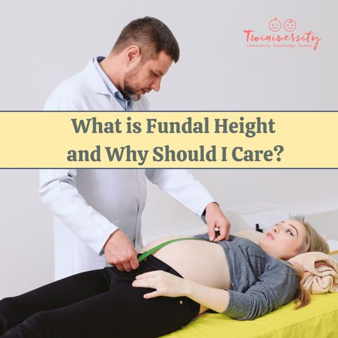 Fundal height is the measurement of the largest distance from the cartilage joint between your pubic bone (symphysis pubis) and the top of the uterus. It's generally a good indicator of gestational age and also may indicate a possibility of a preterm birth. It's typically measured in centimeters (cm), and is generally a good indicator of […] The post What is Fundal Height and Why Should I Care? appeared first on Twiniversity. Fundal Height, Multiple Births, Gestational Age, Not Your Baby, Expecting Twins, Parent Coaching, Twin Pregnancy, Cleveland Clinic, Post Partum