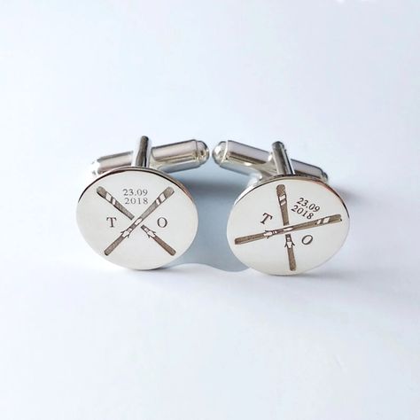 Gifts For Groom, Meghan Wedding, Ski Wedding, Wedding Cufflinks Groom, Monogrammed Cufflinks, Initial Cufflinks, Wedding Cuff Links, Monogram Earrings, Engraved Cufflinks