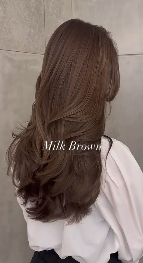 Coco Brown Hair, Milky Brown Hair, Hair Color Asian, Korean Hair Color, Brown Hair Looks, Hair Tint, Brown Hair Inspo, Brown Hair Dye, Hair Color For Brunettes