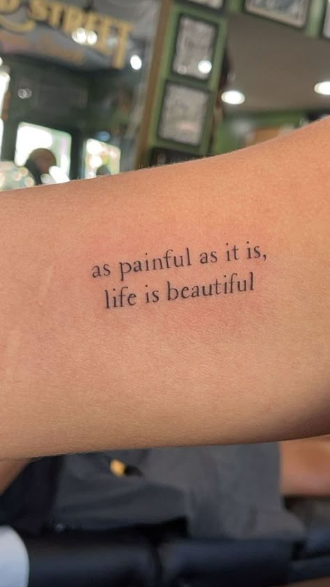 Dr Tattoo, Cute Simple Tattoos, Basic Tattoos, Tattoos Aesthetic, Meaningful Tattoo Quotes, Writing Tattoos, Small Pretty Tattoos, Petite Tattoos, Tattoos For Black Skin