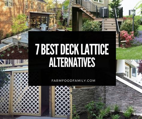 best-deck-lattice-alternatives Replacement For Lattice Under Deck, Underneath Deck Ideas Lattices, Privacy Lattice On Deck, Horizontal Lattice Under Deck, Options Other Than Lattice For Deck, Under Deck Lattice Alternative, Replace Lattice Under Porch, Temporary Deck Covering Ideas, Lattice For Deck