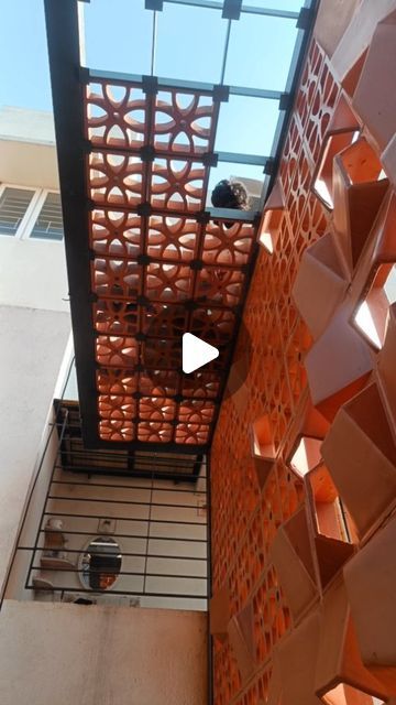 9,750 likes, 62 comments - friendsof_fabrication on April 5, 2023: "Clay roof jali work _ how to installation #clay #jali Friends of fabrication . . . . . . #clay #..." Clay Jali Elevation, Terracotta Blocks Facade, Terracotta Tiles Interior Design, Wall Tiles For Front Elevation, Block Tiles Design, Clay Jali Design, Sky Roof Ceilings, Terracotta Design Interiors, Terracota Jali Design