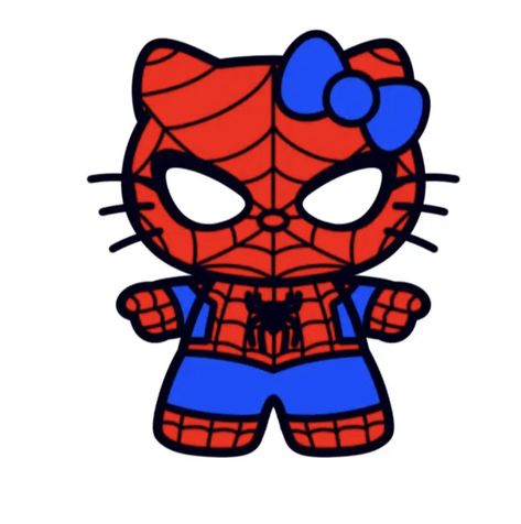 Spider Kitty, Up Carl Y Ellie, Hello Kitty Clipart, Hello Kitty Wallpaper Hd, Images Hello Kitty, Spiderman Cartoon, Spiderman Drawing, Spiderman Art Sketch, Stickers Art