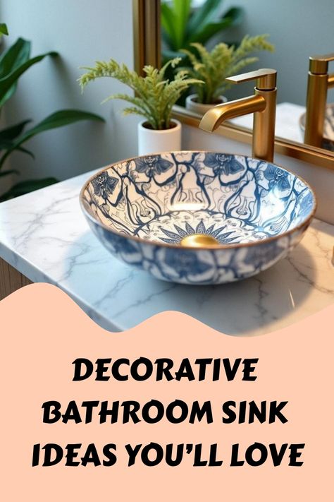 Decorative Bathroom Sink Ideas You’ll Love Tiling Behind Bathroom Sink, Unique Bathroom Sinks Overstock, Cool Sinks Bathroom, Under Mount Bathroom Sink, Bathroom Sinks, Unique Sink Bowls, Unusual Bathroom Sinks, Unique Bathroom Sinks Lowe's, Glass Sink Bowl Bathroom Vanities