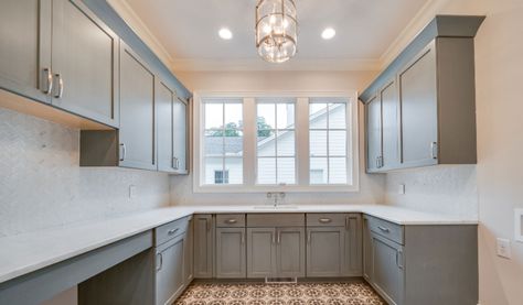 Other Gallery | Kith Kitchens Kith Kitchen Cabinets, Laundry Room Marble, Grey Laundry Room, Patterned Tile Floor, Grey Laundry, Trex Decking, Grey Laundry Rooms, Marble Tile Backsplash, Custom Entry Doors