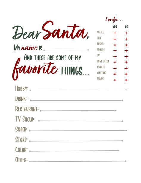 Secret Santa Questionnaire Printable Simple, Secret Santa Questionnaire For Teens, Secret Santa Rules For Work, Secret Santa Questionnaire For Family, Christmas Gift Questionnaire, Secret Santa Rules, Secret Santa Survey, Secret Santa Questions, Secret Santa List