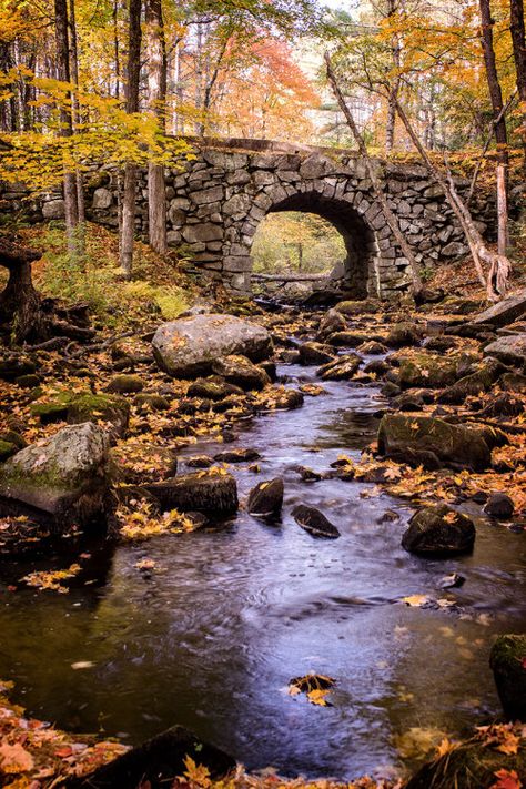 Stone Bridges, Old Bridges, Fall Scenery, Beautiful Bridges, Abandoned Castles, Stone Bridge, 수채화 그림, Garden Pictures, Autumn Scenery