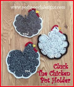 Free Pot Holder Patterns, Chicken Pot Holders, Free Crochet Potholder Patterns, Pot Holder Crochet Pattern, Chicken Pot Holder, Chicken Potholder, Pot Holder Crochet, Pot Holder Patterns, Diy Loom