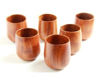 Moyishi Top-Grade Natural Solid Wood Wooden Tea Cup Wine Mug 250ml,Set of 4 Carbonized Wood, Wooden Cups, Wooden Mug, Wooden Kitchenware, Wood Plates, Bamboo Cups, Wooden Cup, Japanese Tea Cups, Japanese Tableware