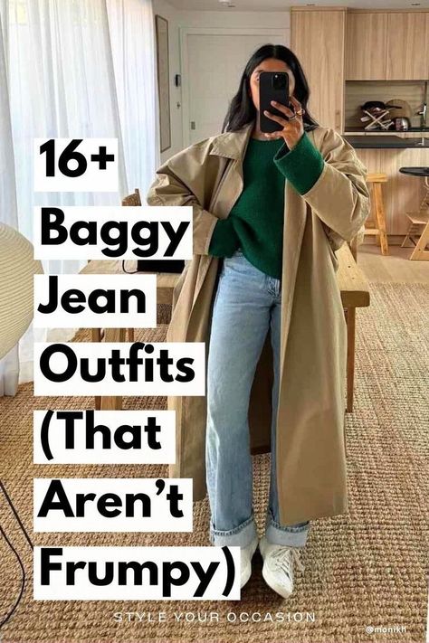 Baggy Jeans Outfit Ideas Women, What To Wear With Loose Jeans, Baggy Jeans Outfit For Women, Loose Jeans Outfit For Women, Loose Jeans Outfit Casual, How To Wear Loose Jeans, How To Wear Baggy Jeans Outfits, 90s Baggy Jeans Outfit, Casual Jean Outfits