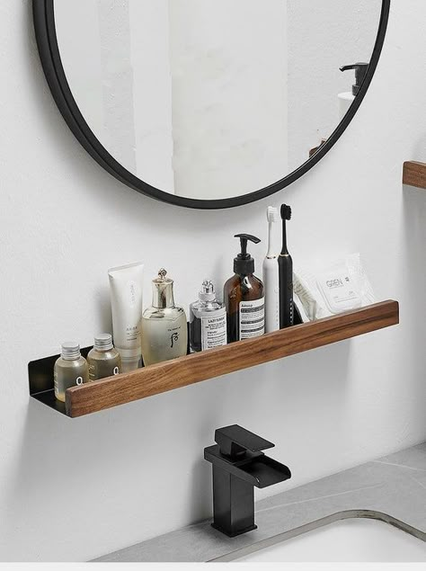 #bathroomideas #bathroomorganization No Bathroom Storage Solutions, Organize Bathroom, Bathroom Wall Shelves, Bad Inspiration, Geek Decor, Metal Rack, Bathroom Items, Bathroom Inspiration Decor, Bathroom Shelf