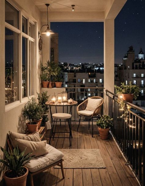 Colorado Apartment, Bedroom Balcony Decor, Outdoor Balcony Ideas, Apartment Deck, Small Apartment Balcony Ideas, Condo Balcony, Interior Balcony, Modern Apartment Living Room, Dreamy Design