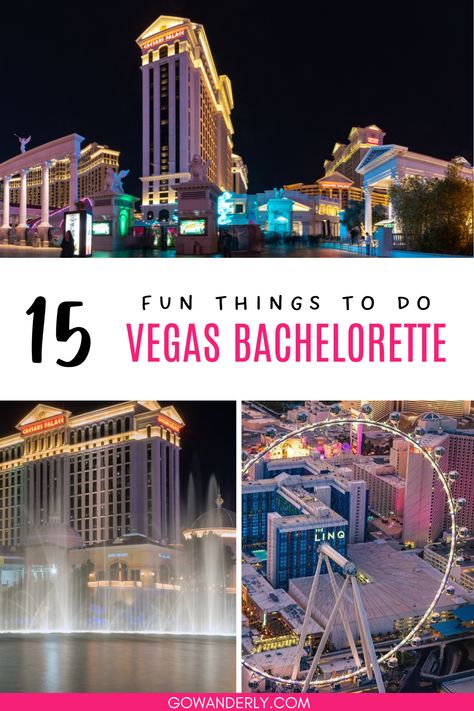 15 exciting activities for a bachelorette party in Las Vegas, perfect for any girls trip. Bachelorette In Vegas Ideas, Bachelorette Party Ideas Las Vegas, Vegas Bachelorette Party Ideas, Vegas Bachelorette Itinerary, Bachelorette In Vegas, Vegas Itinerary, Bellagio Fountains, Las Vegas Itinerary, Bachelorette Vegas