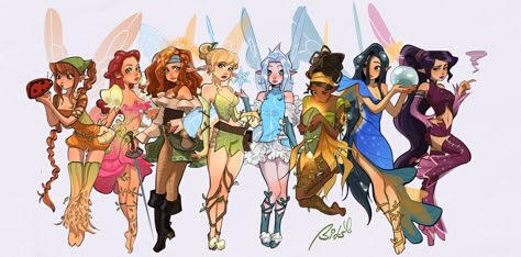 Disney Fairies Pixie Hollow, Disney Character Art, Tinkerbell And Friends, Pixie Hollow, Disney Fairies, Pinturas Disney, Tinker Bell, Fairy Art, Disney Fan