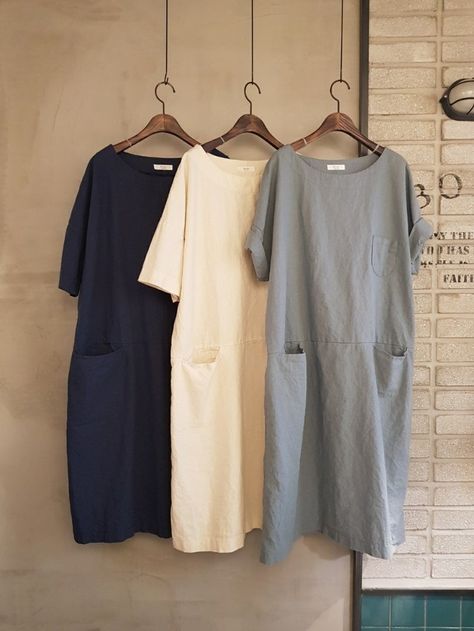 Tunik Linen, Linen Fashion, Linen Shirt Dress, Linen Casual, Organic Linens, Short Sleeve Dress, Mode Inspiration, Linen Dresses, Linen Clothes